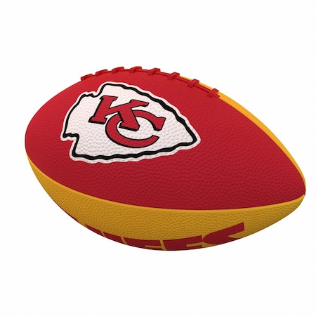 Logo Brands Kansas City Chiefs Pinwheel Logo Junior-Size Rubber Football 616-93JR-2